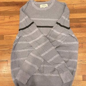 Hawker Rye Grey Striped Mens Sweater